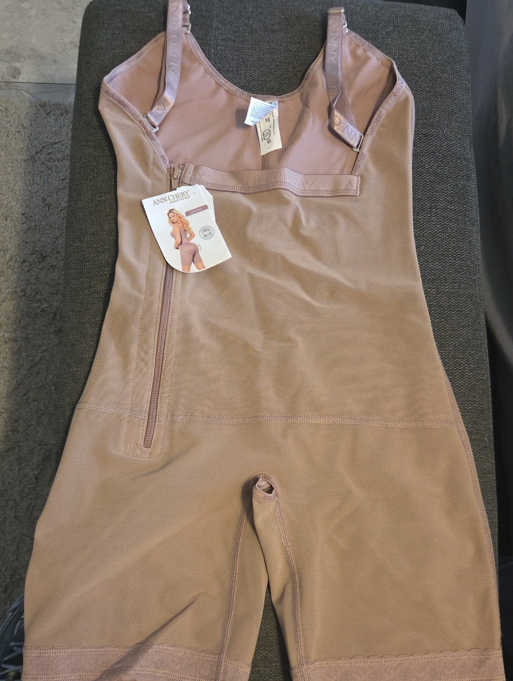Ann Chery Girls Shaping Romper in Taupe Nude